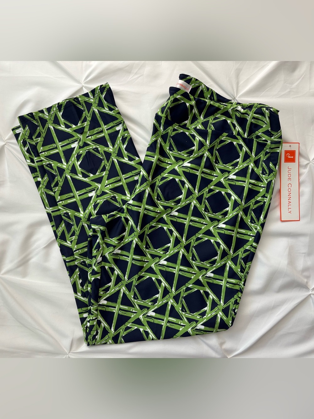 Jude Connally Lucia Long Bamboo Rattan Navy Leggings, XL, NWT